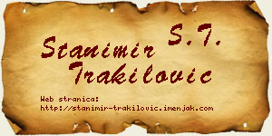 Stanimir Trakilović vizit kartica